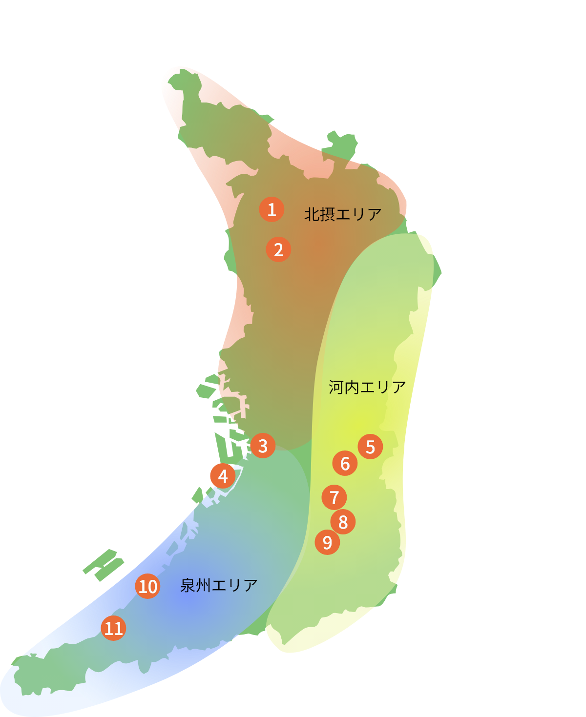 大阪の地図